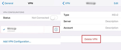 delete vpn to fix spotify stops playing after 10 seconds iphone