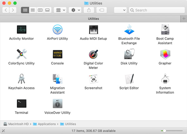 utilities folder on mac