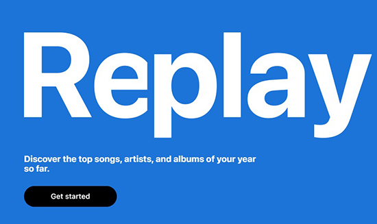 get started on apple music replay