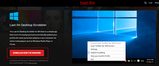 download last fm scrobbler on desktop