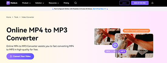 convert m4p to mp3 free online via mediaio