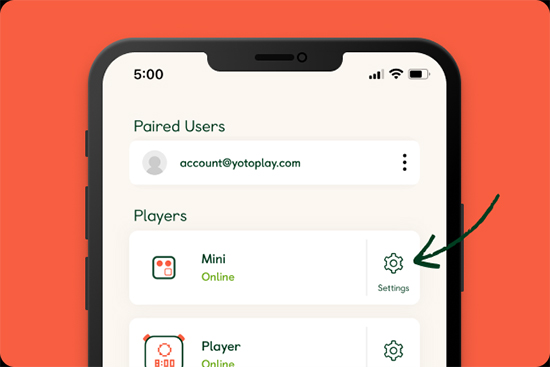 yoto player settings