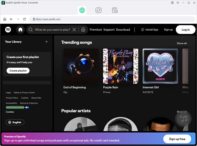 launch and install audkit spotify music converter