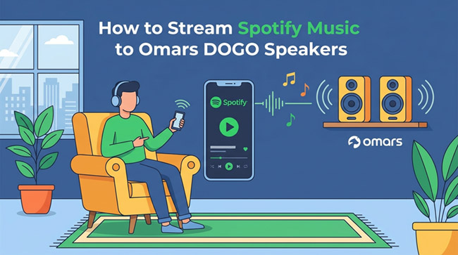 how to stream spotify music to omars dogo speakers