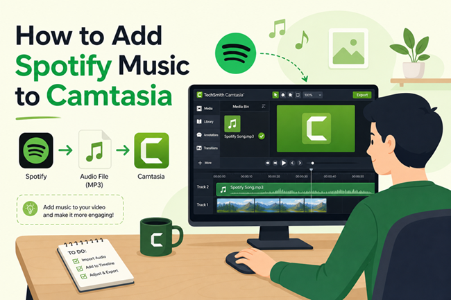 add spotify to camtasia